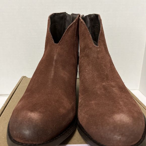 JOURNEE SIGNATURE Womens Brown Ankle Stitch Detail Arika Leather Booties 9 - Picture 3 of 11